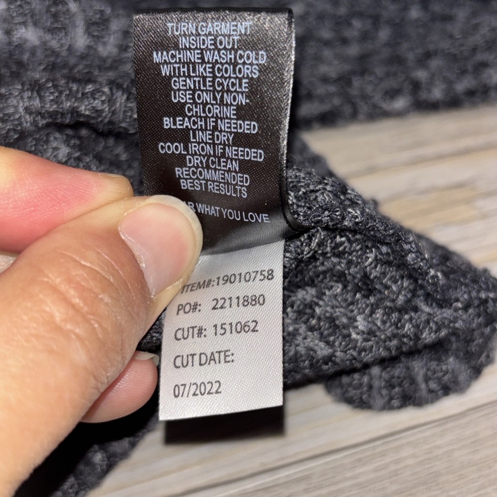 Torrid 00 Charcoal Gray Brushed Waffle Cowl Neck Top Long Sleeve Cozy Sweater - Picture 10 of 10